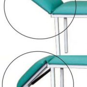 Rehabilitation table/high couch with headrest regulation +45°/-80° – S407 – INNOW