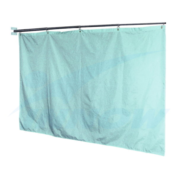Medical screen, washable, telescopic, wall-mounted, INOX, length 210 cm – P807 – INNOW