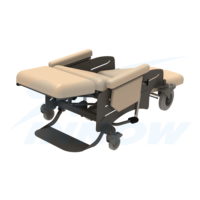 Rehabilitation, care, geriatric chair TRAPER II - swivel wheels, deflectable seat - F301KL H EVO - INNOW