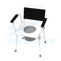 Krzesło sedesowe z poręczami odchylanymi, tapicerowane – C205 – INNOW