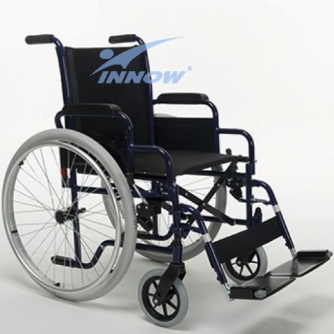 Wózek inwalidzki - szerokie siedzisko 50 cm, wzmocniony do 150 kg – W874V 50 – INNOW
