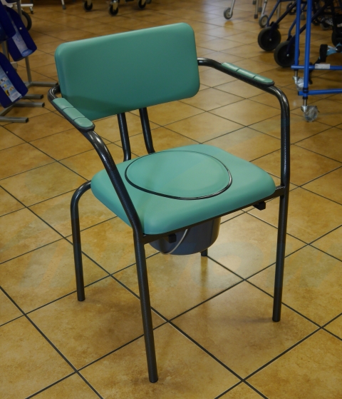 Krzesło sedesowe z poręczami stałymi tapicerowane - C202C [ORWS] - INNOW