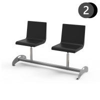 KDP02 - Krzesła do poczekalni, 2 siedziska ruchome