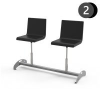 KDP02 - Krzesła do poczekalni, 2 siedziska ruchome