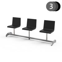 KDP02 - Krzesła do poczekalni, 3 siedziska ruchome