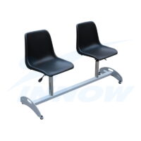 KDP02 - Krzesła do poczekalni, 2 siedziska obrotowe z regulacją wysokości