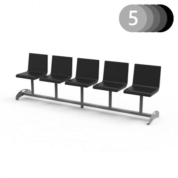KDP03 - Krzesła do poczekalni, 5 siedzisk stałych
