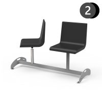 KDP01 – Krzesła do poczekalni, 1 siedzisko ruchome i 1 stałe