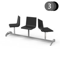 KDP01 – Krzesła do poczekalni, 2 siedziska ruchome i 1 stałe