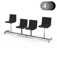 KDP01 – Krzesła do poczekalni, 2 siedziska ruchome i 2 stałe