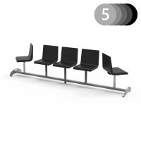 KDP01 – Krzesła do poczekalni, 2 siedziska ruchome i 3 stałe
