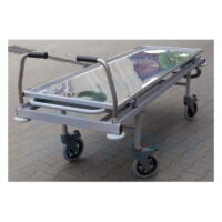WDZ-01 – Wózek do transportu zwłok z tacą ze stali nierdzewnej
