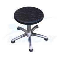 TPO-A-stopki - Taboret poliuretanowy z okrągłym siedziskiem, aluminiową podstawą, na stopkach