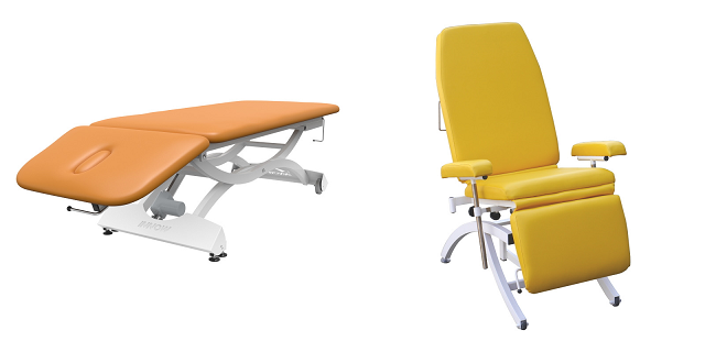 Stół rehabilitacyjny, fotel zabiegowy - meble medyczne